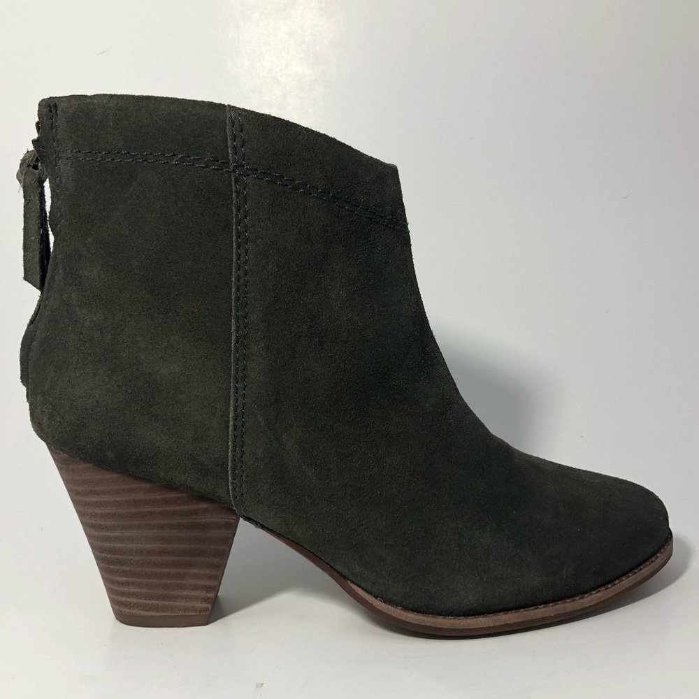 Splendid Smoke Suede Block Heel Bootie